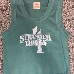 Pacsun cropped stranger things tank top